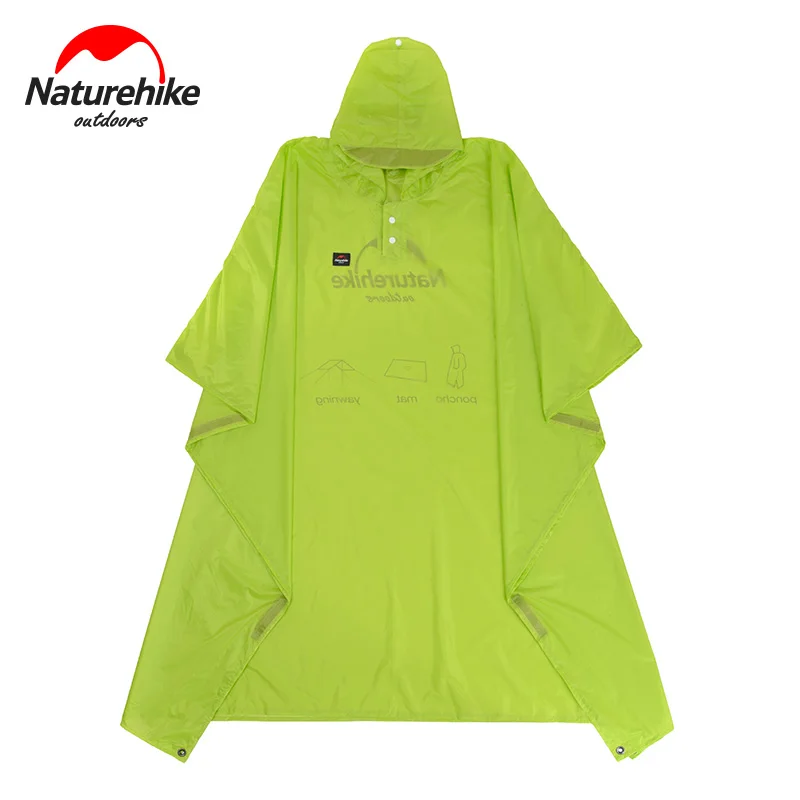 Kaufen Naturehike Einzelne Person Poncho Regenmantel Rucksack Abdeckung Freien Markise Camping Mini Plane Sun Shelter 20D Silikon 210T Taft