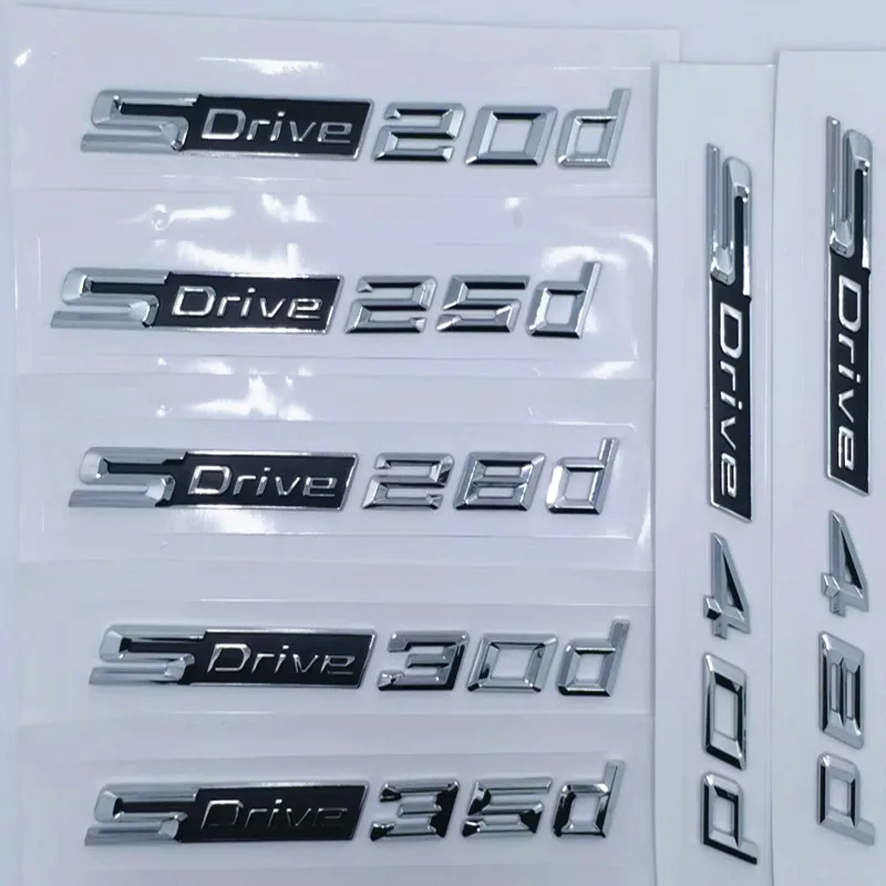 

2pcs 3D ABS Car Styling Sticker for BMW X1 X3 X4 X5 Series Sdrive 20d 25d 30d 35d 40d 45d 48d Emblem Badges Logo Letters