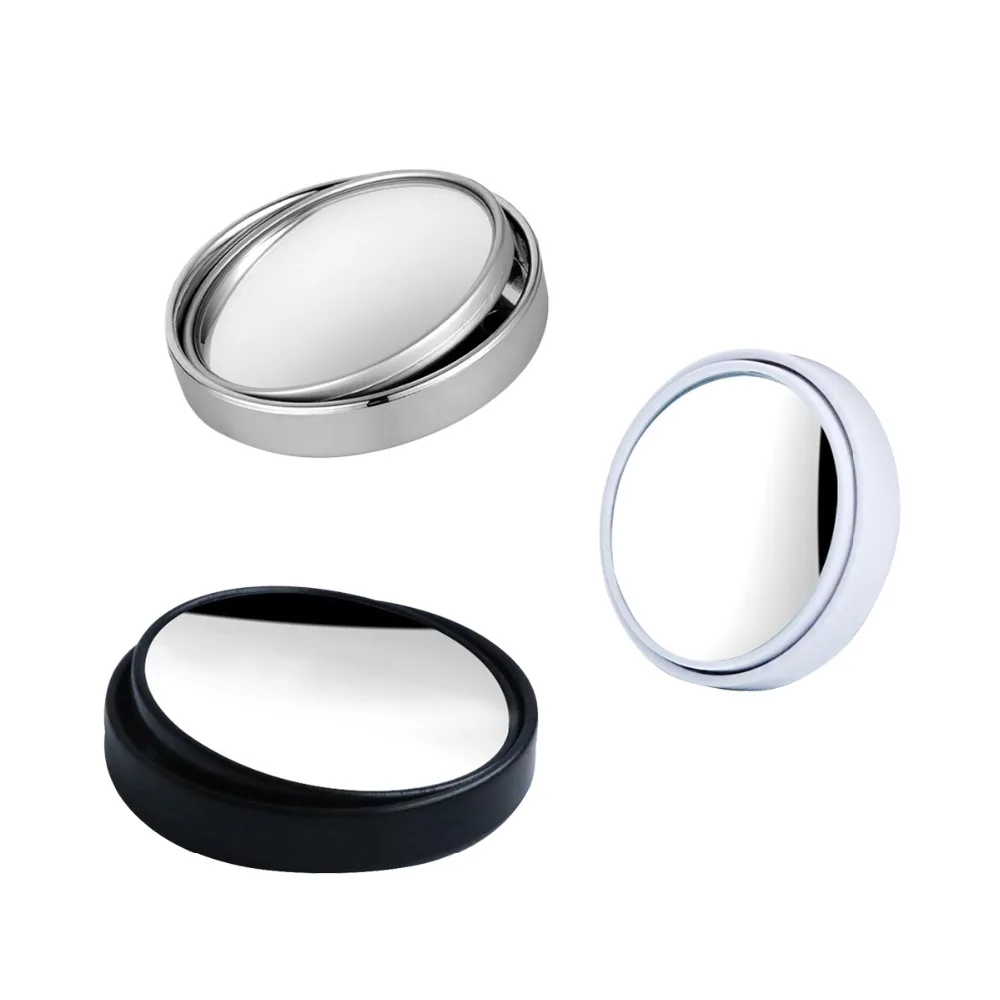 

Premium 360 Rotatable Car Glass Rearview Mirror Blind Spot Round Adjustable Wide Angle Convex Mirror Universal Auto Small Mirror