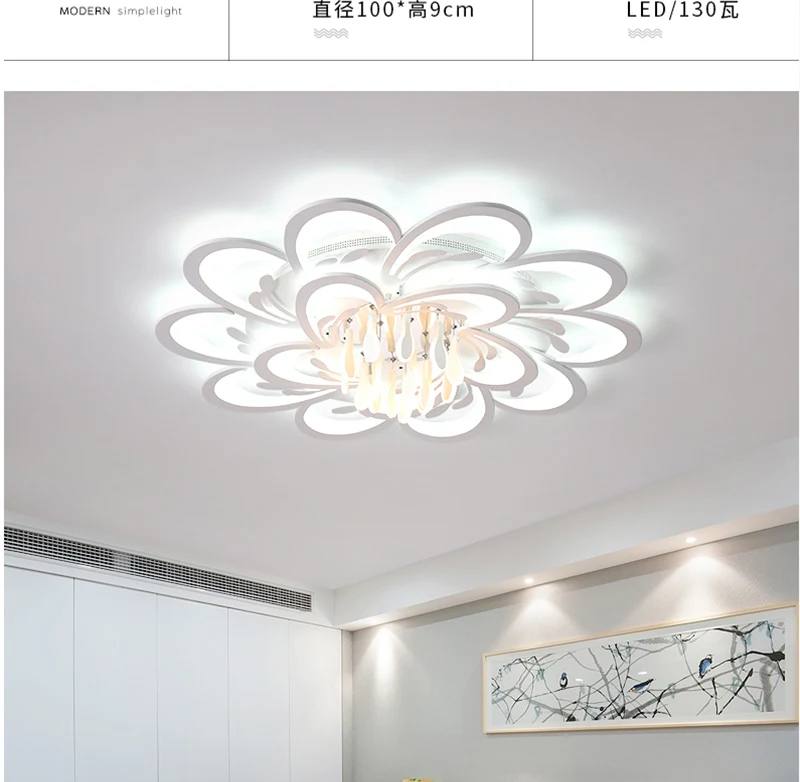 LICAN современные светодиодные потолочные лампы для спальни гостиной lustre de plafond современный светодиодный потолочный светильник с кристаллами