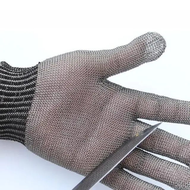 NMSafety New Arrive High Quality Long Stainless Steel Wire Butcher Mesh Protection Meat Gloves 3
