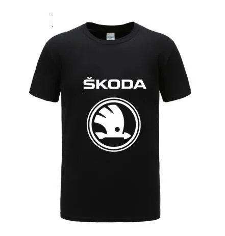 Футболка унисекс с логотипом Skoda повседневная мужская футболка коротким рукавом