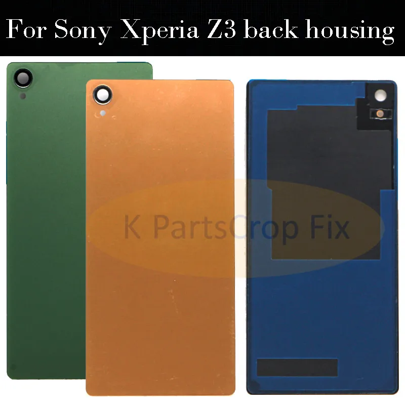 Для Sony Xperia Z3 D6603 D6653 Задняя крышка батареи задняя дверь корпус стеклянный чехол