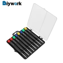 DIYWORK 8 шт./компл. инструмент для ремонта телефона прецизионный отвертка Магнитная отвертка набор ремонтные Инструменты для ремонта часов