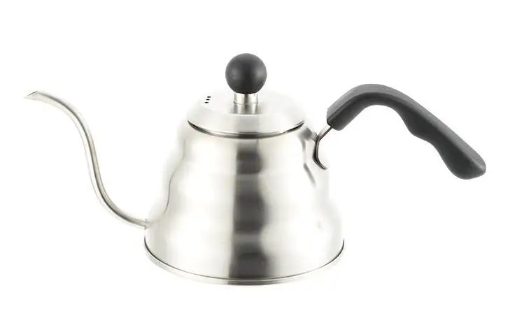 1 LTea Pot утолщенная нержавеющая сталь ручной кофейник длинный рот капельная Ретро кофейник