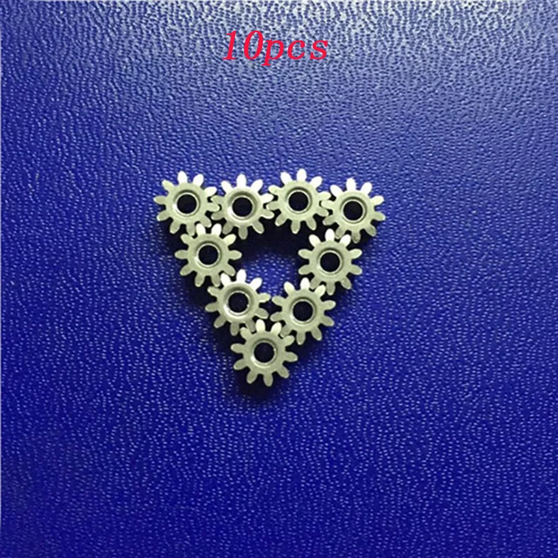 

10pcs Micro Mini Gears Inner Dia 2.23mm Modulus 0.6 10T Motor Gear Iron-base Powder Metallurgy Spur Pinion fr RC Model Connector