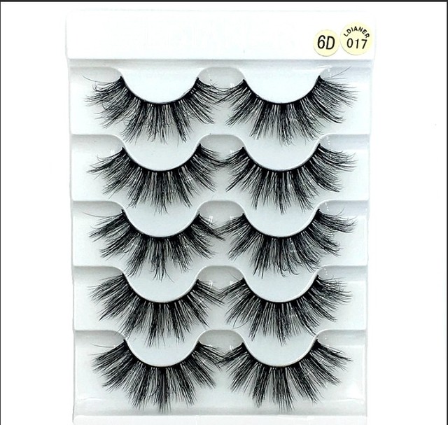 5 pairs 3D mink false eyelashes natural makeup eyelash extension long cross volume soft fake eye lashes winged faux cils