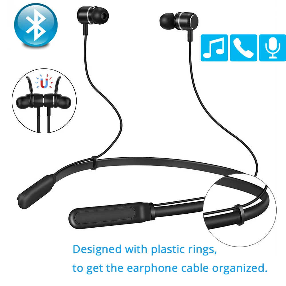 Bluetooth наушники беспроводная гарнитура для телефона компьютера с микрофоном