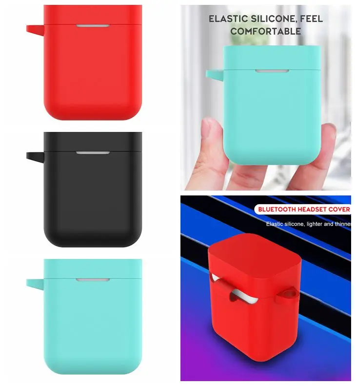 

1PCS Silicone TPU Bluetooth Wireless Earphone Case Protective Cover Skin Accessories for Xiaomi Air Charging Box Shell Pouch Bag
