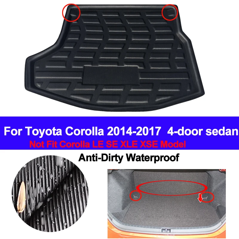 

Car Rear Boot Cargo Liner Trunk Floor Carpet Mats Tray Carpets Anti-dirty For Toyota Corolla Altis 4dr Sedan 2014 2015 2016 2017
