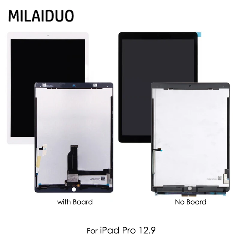

LCD Display For iPad Pro 12.9 inch A1652 A1584 Touch Screen Panel Tablet with Small Board Assembly Black White