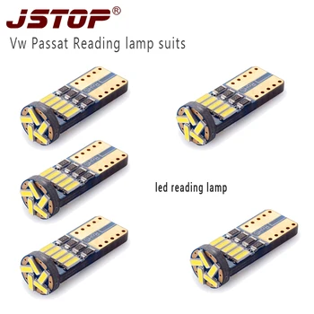 

JSTOP 5piece/set V w Passat led lamps T10 car canbus Lights W5W T10 bulbs 4014SMD led 6000K 12V automobile bulbs