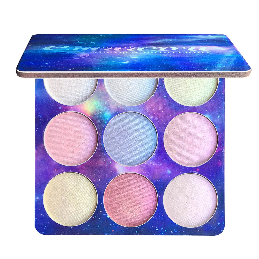 

9 Colors Glitter Eye Shadow Universal Contour Palette Makeup Concealer Glow Highlight Face