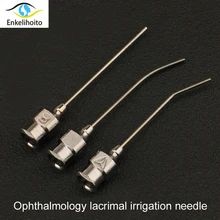 Ophthalmic stainless steel irrigation needle straight bend angle oral lacrimal passage rinse repeated disinfection