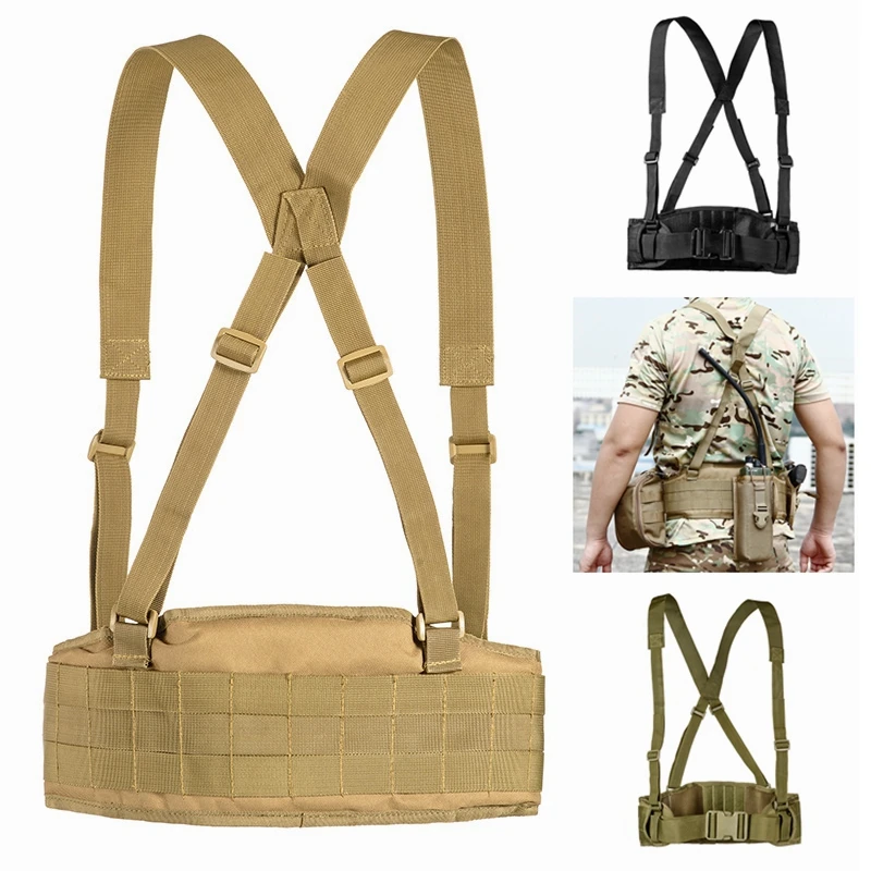 

CS Waist Belt Portable Girdle Tactical MOLLE Waist Girdle Outdoor Army Fan Multi-function Field Wide Waist Bag Belt