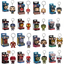 Funko Pop Карманный Брелок для ключей Pop Marvel Мстители Капитан Америка Железный человек Человек-паук фигурка странные вещи Дэдпул