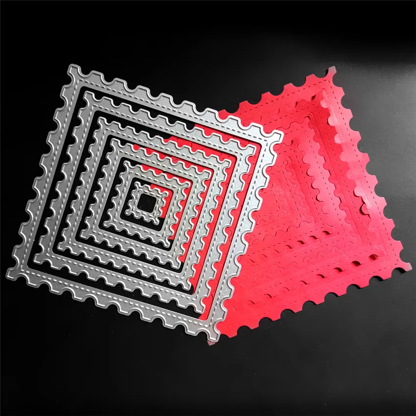Geometric Square Metal Dies Cutting For Scrapbooking DIY Wedding