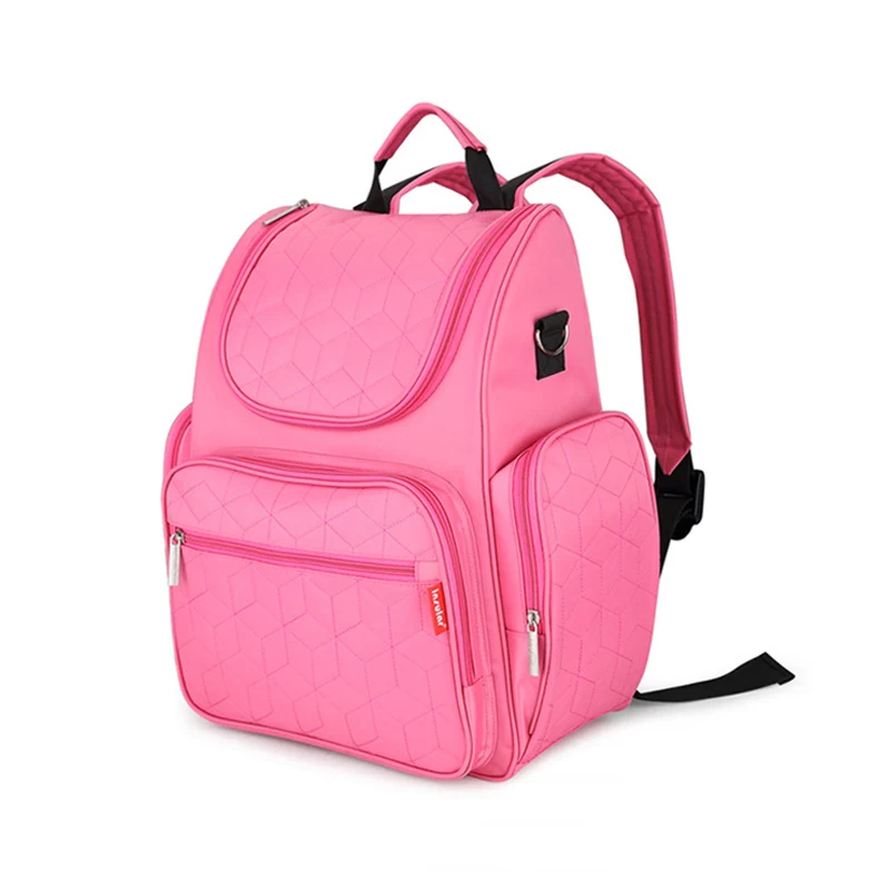 4 PcsSet Baby Diaper Bag Waterproof Mummy Travel Baby Care Nappy Bags Multifunction Toddler Bottle Insulation Backpack BB6032 (2)