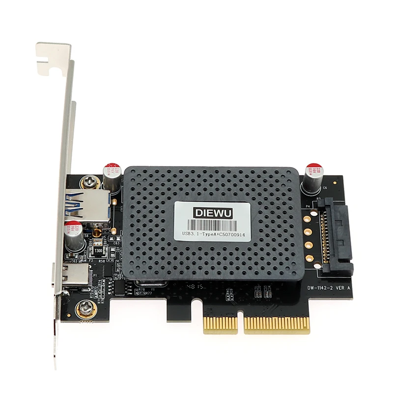 2 порта USB 3 1 pcie карта PCIe riser pci e 4x к usb3.1 Type A адаптер 10 Гбит/с SATA power network express usb|Платы