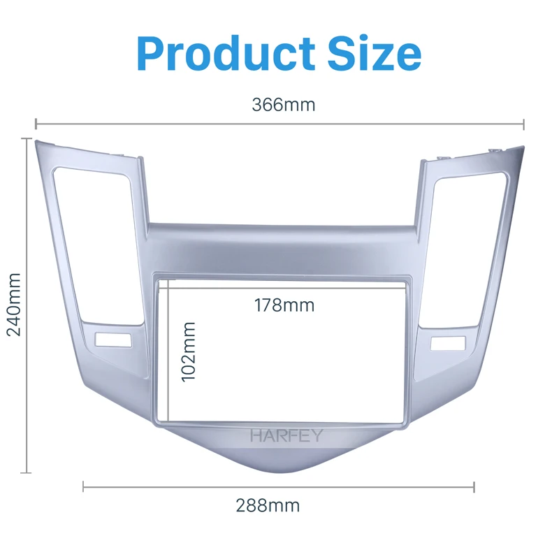 Harfey, автомобильная панель 2Din, набор для крепления стереофонической панели для Chevrolet Cruze, комплект для отделки стереорамы 173*98 178*100 178*102 мм