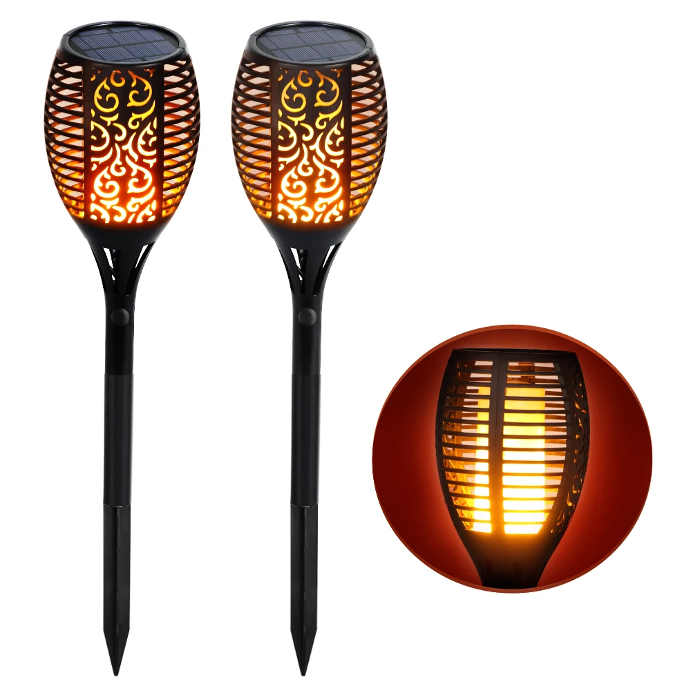 

T-SUN Solar Lights Waterproof 96LED Torches Lights Dusk to Dawn Auto On/Off Security Torch Light for Garden