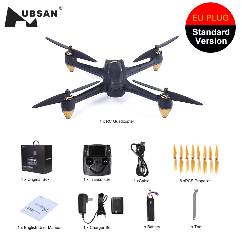 Квадрокоптер Hubsan H501S H501SS X4 Pro бесщеточный с HD камерой 1080P 300 м 5 8 ГГц|quadcopter helicopter|x4
