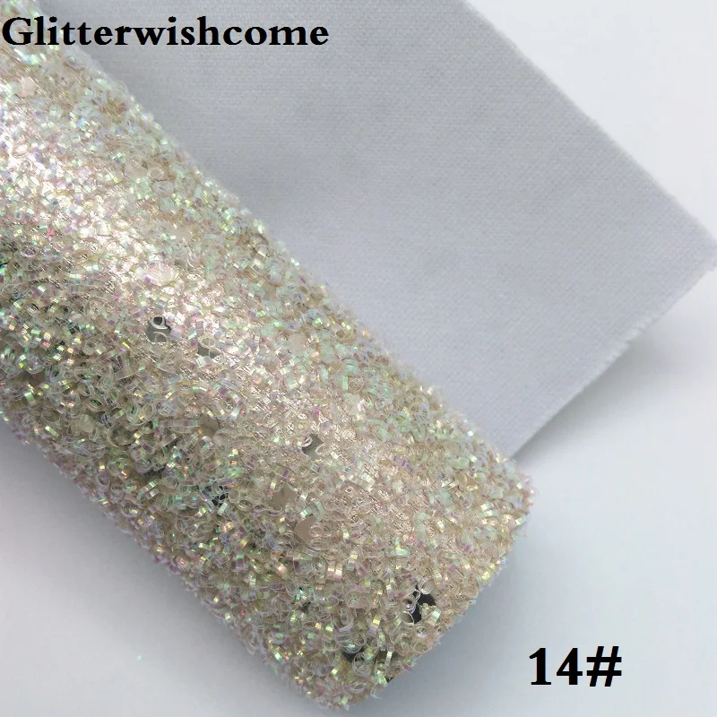 Glitterwishcome 30X134 см мини-рулон синтетическая кожа, массивная блестящая кожа, искусственная ткань из искусственной кожи винил для бантов, GM054 - Цвет: 14