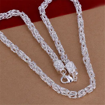 

Beautiful fashion Elegant For women Men silver color charm Retro chain Necklace TOP quality Gorgeous jewelry N048