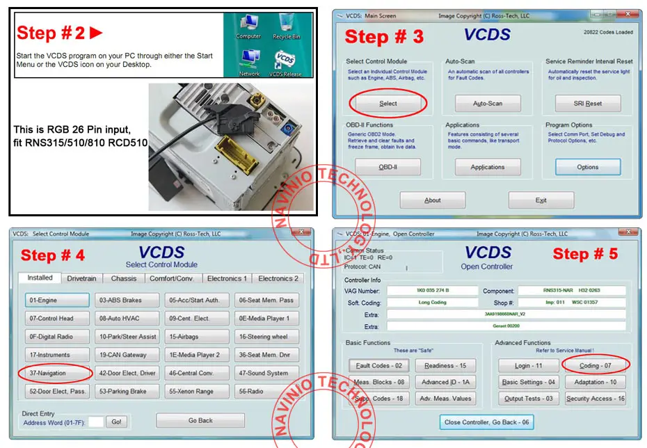 RGB RNS315 RNS 510 RCD 510 коробка CVBS в RGB и AV преобразователь RGB адаптер для VW Passat CC Tiguan OEM откидная камера заднего вида