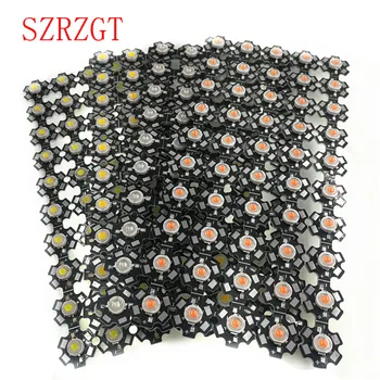 

50pcs High Power 1W 3W Cool / Warm White 3500K 6500K 15000K 20000k 30000k LED Bulb Chip Crystal Diodes Light With 20mm AL Star
