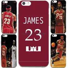 For IPhone 7 7Plus 4 5S SE 6 6S Case Design For NBA Super Stars James Jersey Transparent Silicone soft slim Tpu Phone Cover