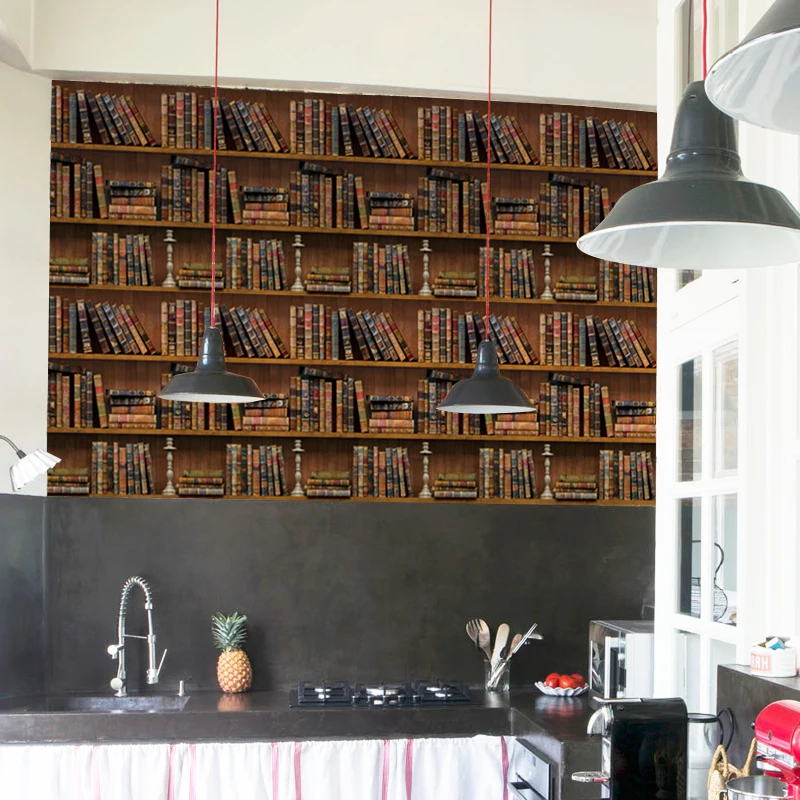 مخصص الصورة الرجعية 3D أريكة التلفزيون خلفية جدارية لغرفة Elders' غرفة جدار خزانة رف 3D جدارية خلفيات على ST-1023