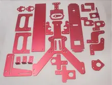Reprap Mendel Max 2.0 red color complete aluminum plates set/kit(drilled & bended) DIY MendelMax 2.0 3D printer parts