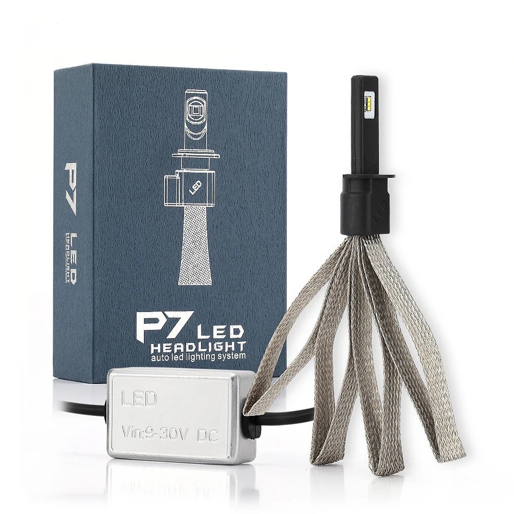 2 X H7 P7 светодиодный фар автомобиля лампы 30 Вт 4800LM DC 9-30 в IP68 Водонепроницаемый 6000 K холодный белый фиолетовый Медь 360 градусов балка для грузовика