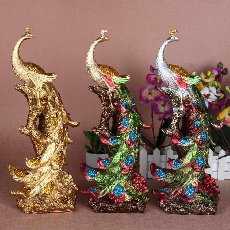 Online Buy Wholesale peacock figurine from China peacock figurine