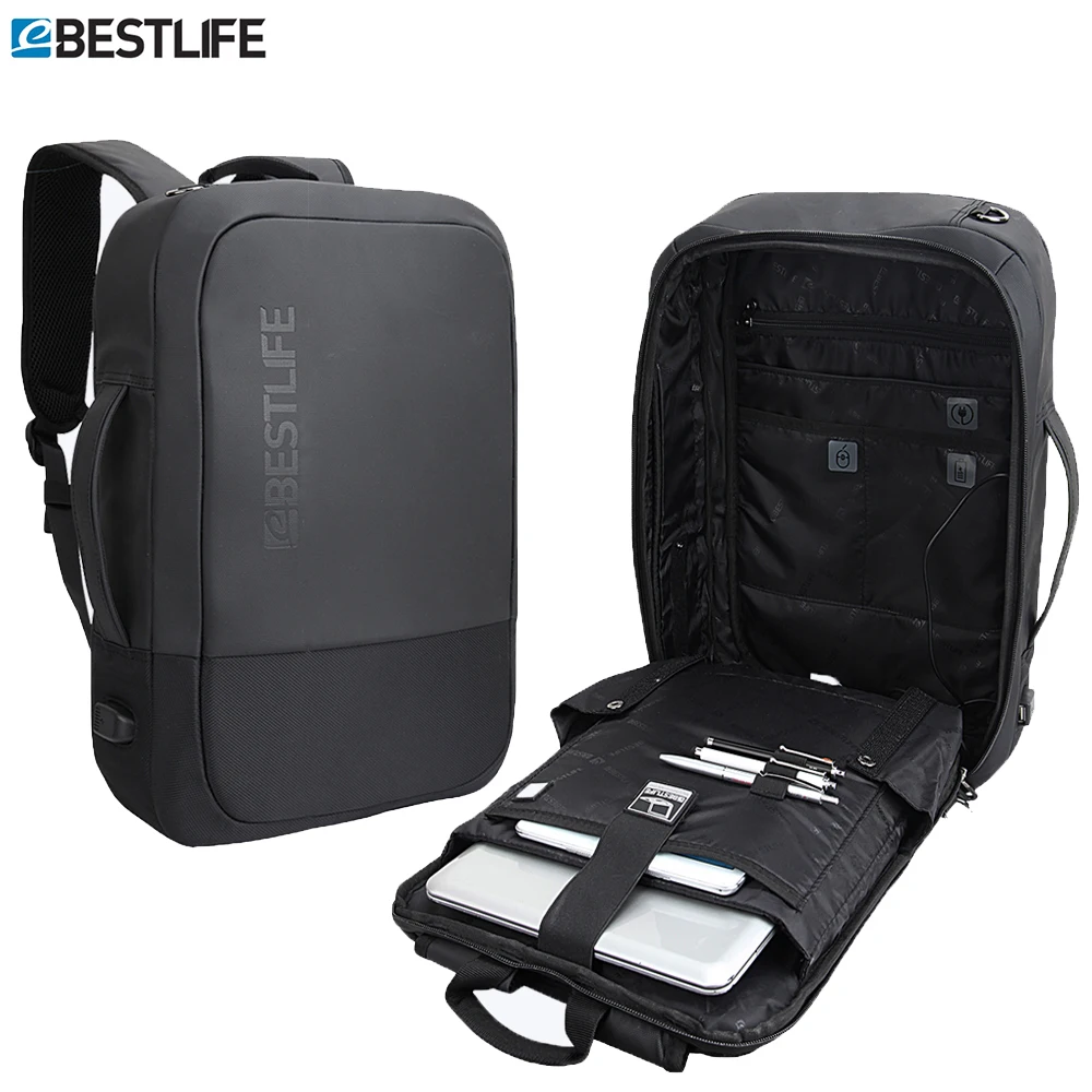 

BESTLIFE Luxury Functional Backpack Men Large Laptop Computer Bags USB Charging Anti-theft 3D Packs Travel Business Backpacking