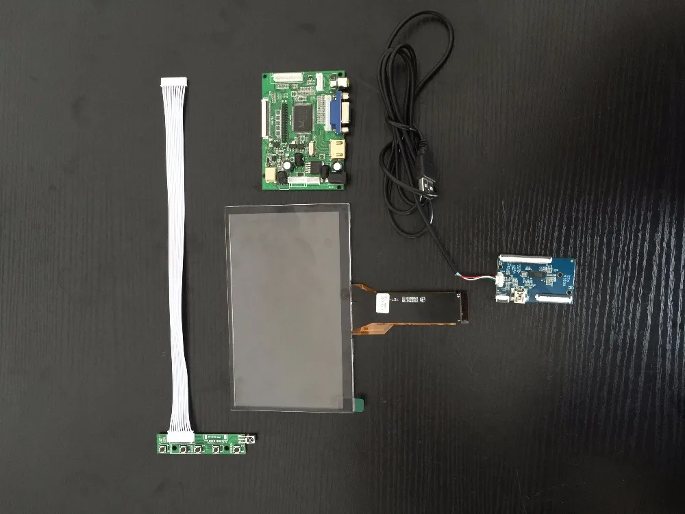

7 inch 800x480 for Raspberry Pi 3 LCD Screen Display Module with touch screen With HDMI VGA  2AV driver board keyboard
