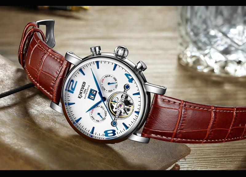 Black Gold Men Automatic Watch Luxury Brand Alloy Leather Band Waterproof Skeleton Mechanical Business Wristwatches Casual Dress (9)