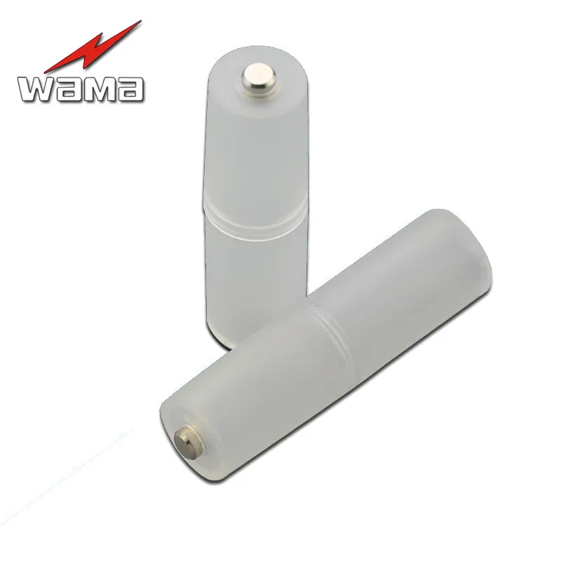 

2x Wama Batteries Adapter Switcher for AAA/R03 to AA/LR6 Plastic Battery Converter Adaptors Cell Holder Case Holder