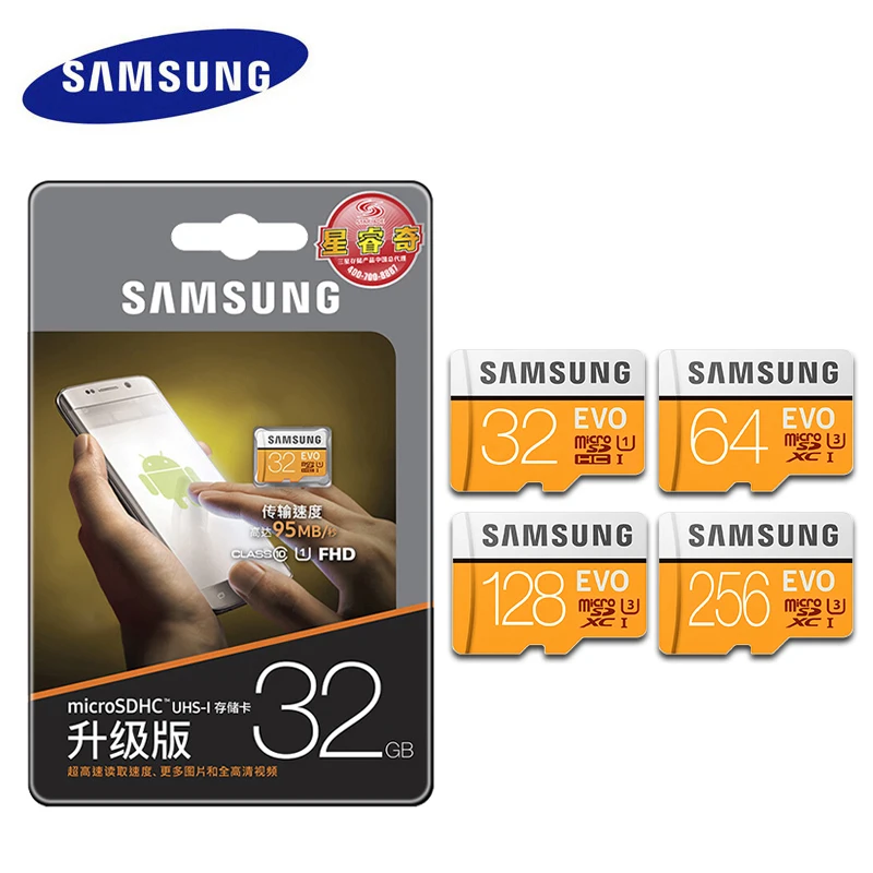 Samsung EVO UHS-3 карта памяти 256 ГБ 128 Гб 64 Гб Micro sd карта 32 Гб класс 10 флэш TF карта памяти Microsd SDXC высокая скорость для 4K