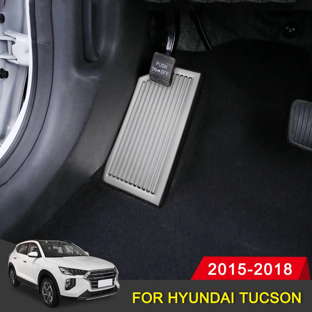 

For Hyundai Tucson 2015 2016 2017 2018 No Drilling Stainless Steel Left Foot Rest Pedal Trim Non-Slip Pad Protection Accessories