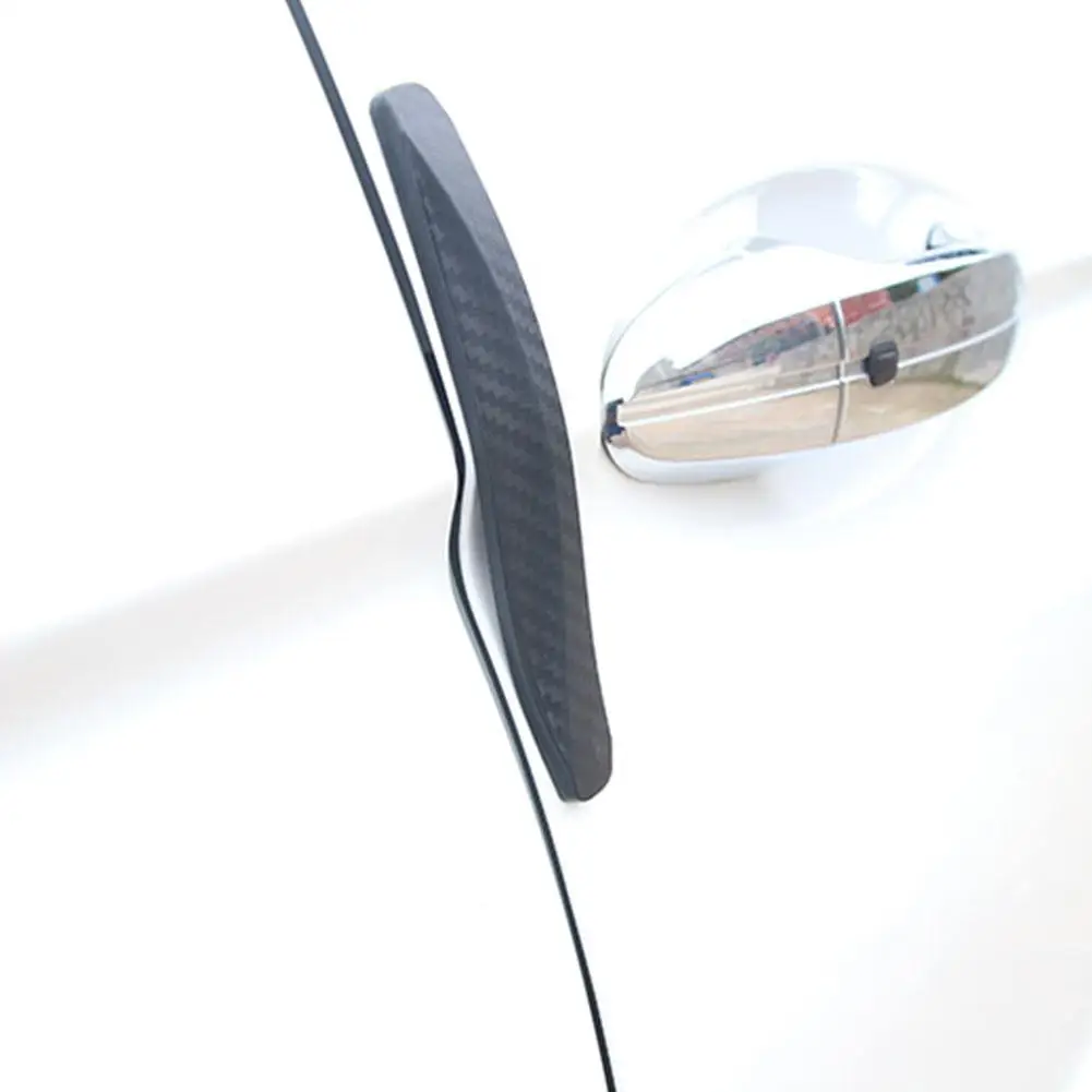 

4 Pcs Car Bumper Strip Carbon Fiber Door Edge Scratch-proof Strip Bumper Protector Corner Guard Anti-Scratch Strips Sticker