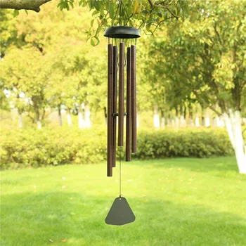 

5 PC Metal Tubes Wind Chimes Outdoor Amazing Grace Music Sound Balcony Decor For Birthday Gift Music Room Garden Patio Ornament