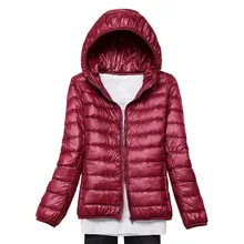 Весна осень женский модный тонкий пуховик милое пальто Верхняя одежда Куртка Верхняя одежда женская одежда ультра легкие Топы QH1222