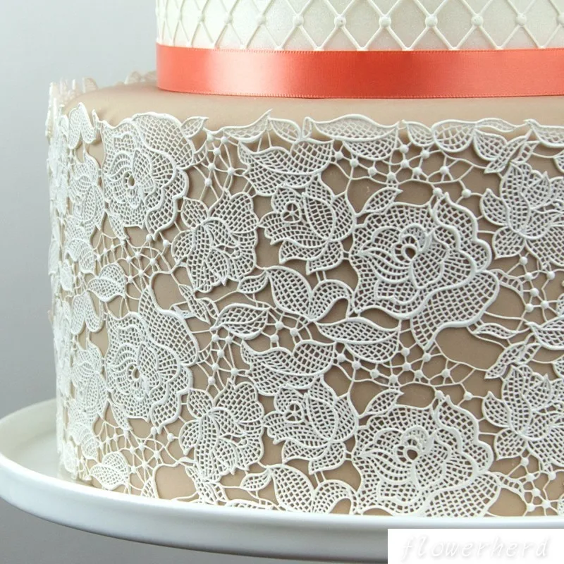 Prix Rose Silicone moule Rose damassé Silicone dentelle tapis Fondant gâteau moule gâteau décoration outil sucre robe chocolat Gumpastes outils