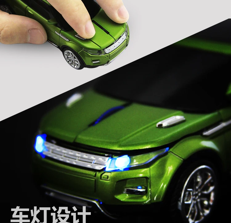 CHYI Wireless Mouse Ergonomic 2.4Ghz 1600 DPI Range Rover Grand Evoque Sports Car Mouse For PC Laptop Desktop SUV Vehicle Mice