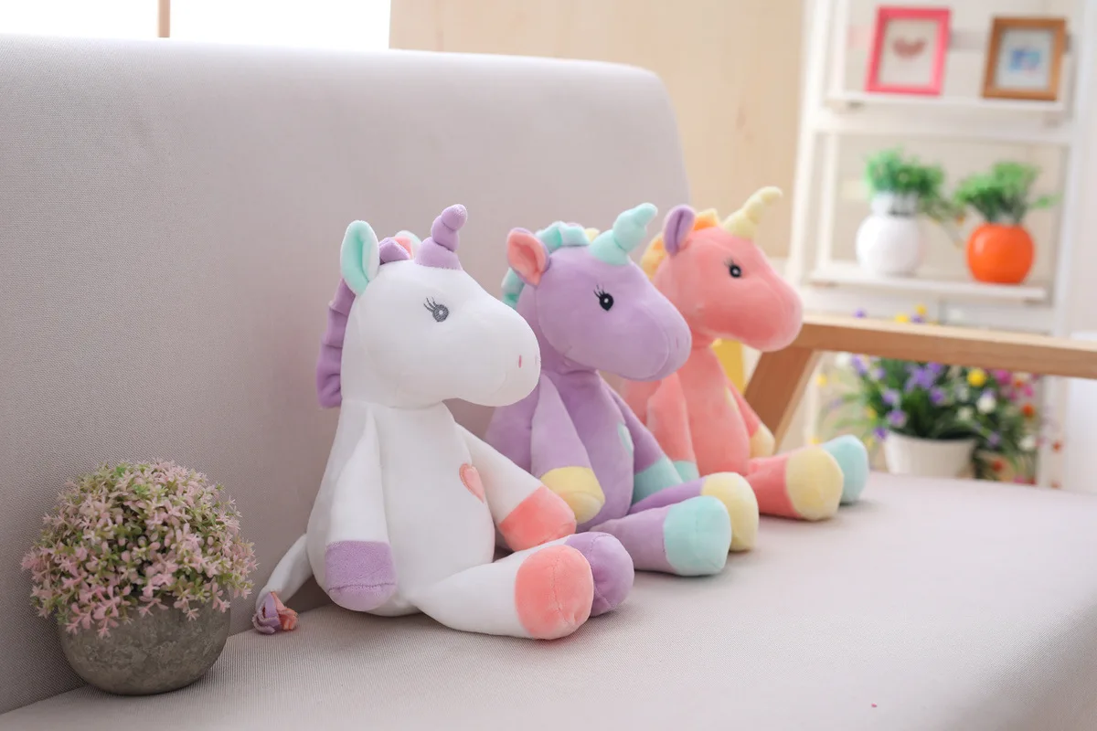 Плюшевая Радужная игрушечный Единорог Unicornio мягкая чучела Животные Кукла "Сова" игрушки для детей маленьких девочек Рождественский фантастический подарок