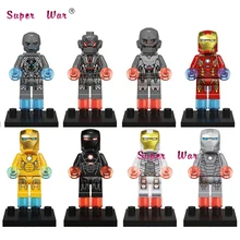 Одиночная супергерой marvel Мстители Железный человек Марк I Железный альтрон строительные блоки Модель Кирпичи игрушки для детей
