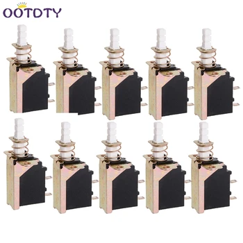 

AC 250V 2A/8A Latching SPST Push Button Power 2Pin SW-3 Switch 10 Pcs/Set