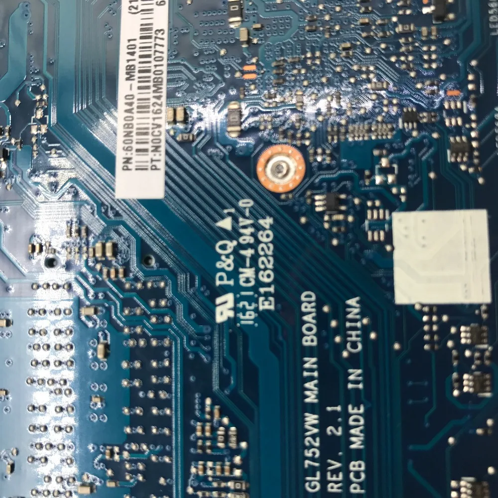 Excellent KEFU GL752VW motherboar For ASUS GL752VW GL752V G752V G752VW Laptop motherboard i5-6300HQ CPU with GTX960M graphics card Test 3